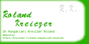 roland kreiczer business card